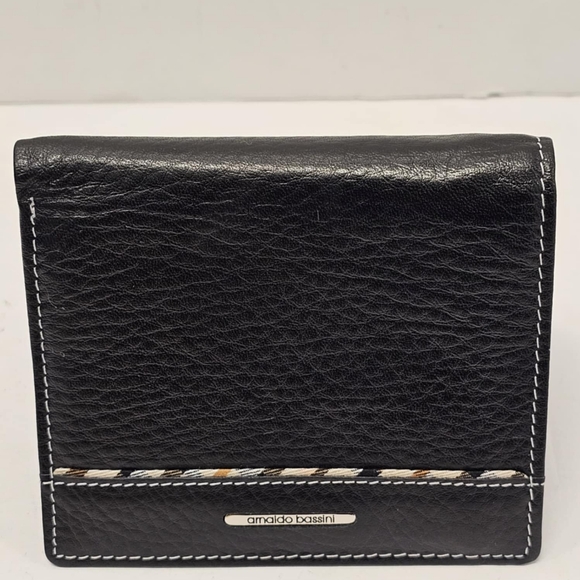 Arnaldo Bassini Italyblacl leather wallet